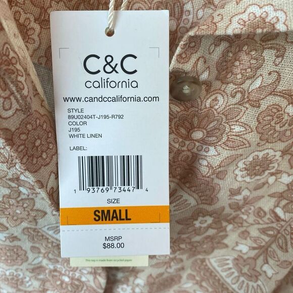 C&C CALIFORNIA C & C California Linen Blend Midi Size Small - Picture 8 of 11